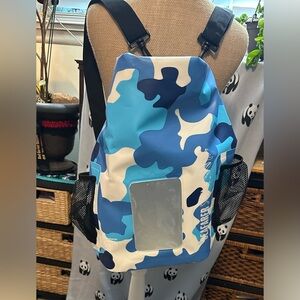 Blue Camo Dry Bag Backpack